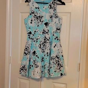 Floral fit and flare dress